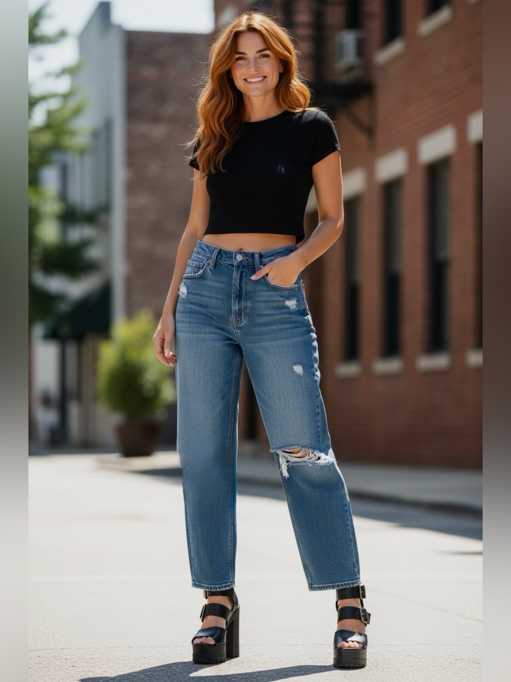 Abercrombie & Fitch The Ankle Straight Ultra High Rise Jeans Curve Love Size 25